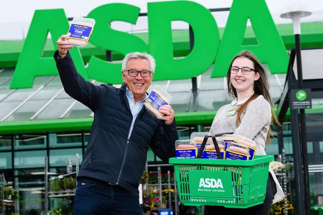 Gordon Allan hand delivers his firm's new product to Asda