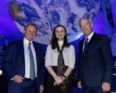Fort Ports' Charles Hammond joins cabinet secretary Mairi McAllan and Robert Smith at Forth Ports' net zero launch in Edinburgh's Dynamic Earth
(Picture: Robert Perry)