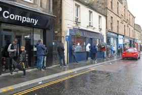 Barber's Retson in Manor Street opened at 7am with a queue going almost back to Vicar Street.