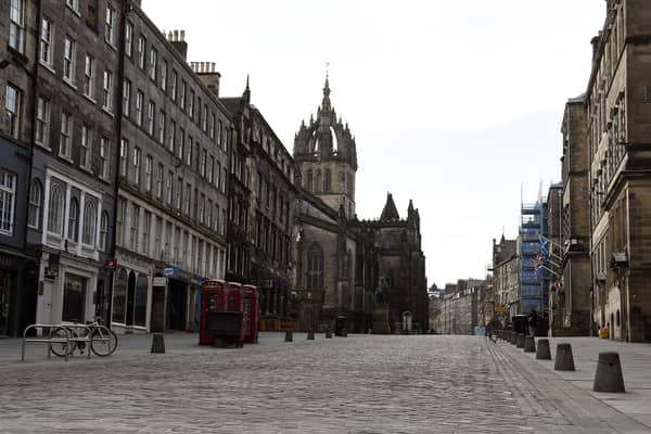 A deserted Royal Mile in Edinburgh during the initial March lockdown: JPI Media