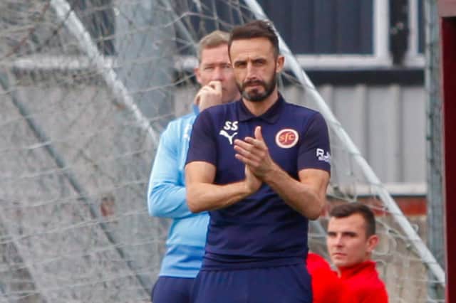 Stenhousemuir manager Stephen Swift thought his side's first half performance was superb (Picture Scott Louden)