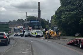 Recovery operation at Rosebank roundabout. Pic: Michael Gillen