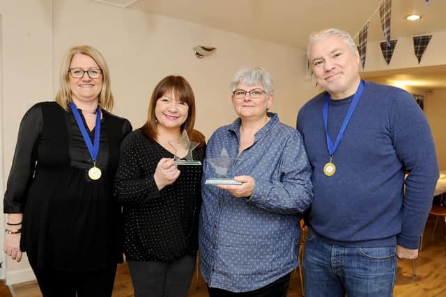 The Action Group staff (from left) Oonagh Sear, support worker; Maureen Kilgour, assistant team manager; Linda Matthew, development manager; and Stefano Fazzone, support worker. Picture: Michael Gillen.