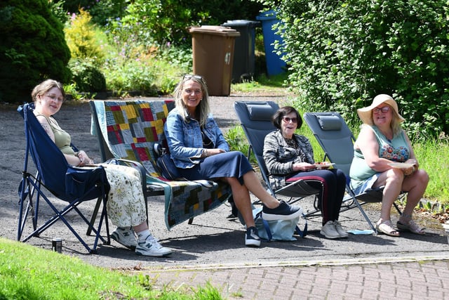 All prepared with their seats in the sunshine.