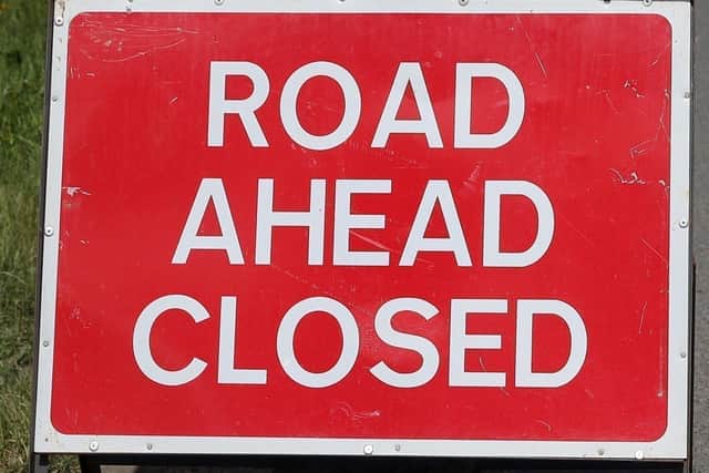 Airth Main Street is closed at the scene of the accident. Pic: File image