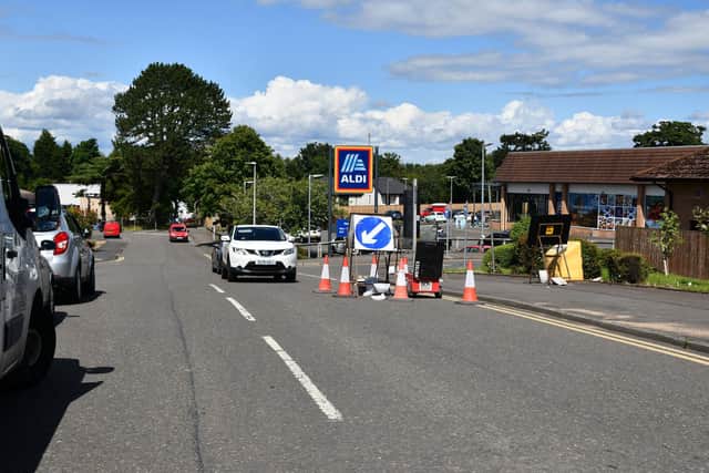 Cars coming up Greenpark Drive can only turn left. Pic: Michael Gillen