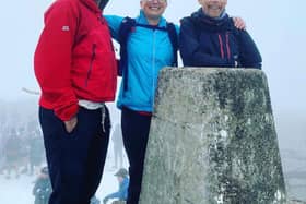 Kenneth and Ruth Cross, of Ascent Physio and Massage in Laurieston, were joined by Ruth's brother Simon Harris for the charity climb up Ben Nevis.