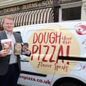 Robert Buchanan, director of Kloist Foods, at Dough Your Own Pizza stockist Thomas Burns and Son in Bo'ness. Picture: Michael Gillen.