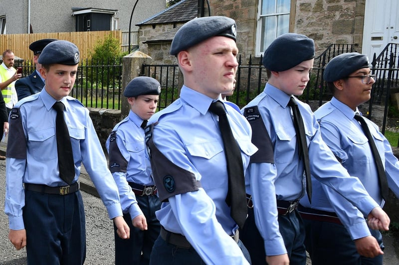 Air cadets were part of the parade through the streets.