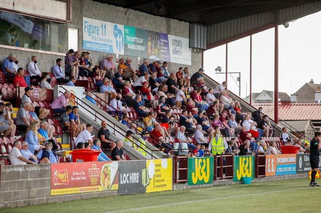 Stenhousemuir had a sold out crowd of 380 supporters inside Ochilview on Saturday (Pics: Scott Louden)