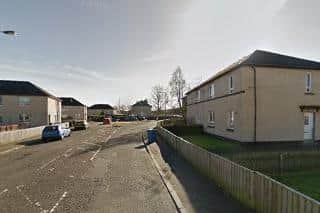 Bain trapped his partner's fingers in a window at an address in Carmuirs Avenue, Camelon