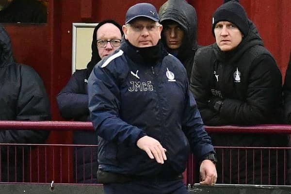 John McGlynn's Falkirk will face Darvel in Ayrshire on Monday night on Scottish Cup duty (Pic Michael Gillen)