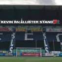 The Falkirk FC board of directors express health and saftey concerns in hanging the letters from the roof of the stand and instead suggest placing them along the back wall