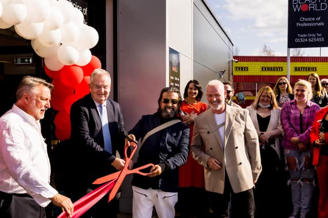 The official opening ceremony for Hair and Beauty World's new Falkirk store