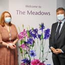 Scottish justice secretary Keith Brown joins centre manager Hazel Somerville at The Meadows