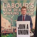 Falkirk MP Euan Stainbank showing his support for HeartUnions Week. Pic: Contributed