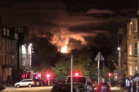 Flaring at Mossmorran chemical plant.