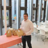 FVC's chef manager Gareth Davies with the food to go packages
(Picture: Submitted)