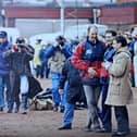 Ian Binning and Gordon Buchanan with Stenhousemuir FC manager Terry Christie oversaw Stenhousemuir beating Aberdeen 2-0 in the fourth round of The Scottish Cup 1995.