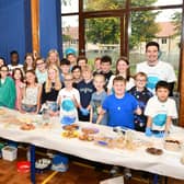 P7 pupils at Laurieston Primary hold a coffee morning in aid of Strathcarron Hospice.