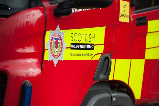 The Scottish Fire and Rescue Service was called to a blaze in Lyoncross, Dennyloanhead on May 9. Picture: John Devlin.