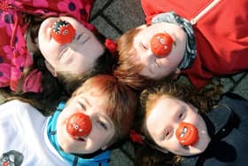 Cameron Blaikie (11) and Adam Park (11), pupils at Comely PS cycled to Edinburgh for Red Nose Day in 2013.