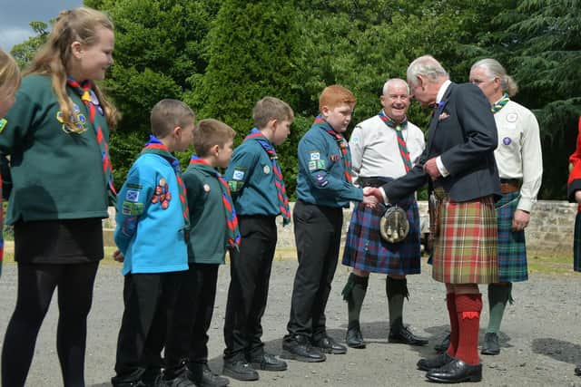Local Scouts were among those lucky enough to meet King Charles on Monday.  (Pic: Michael Gillen)