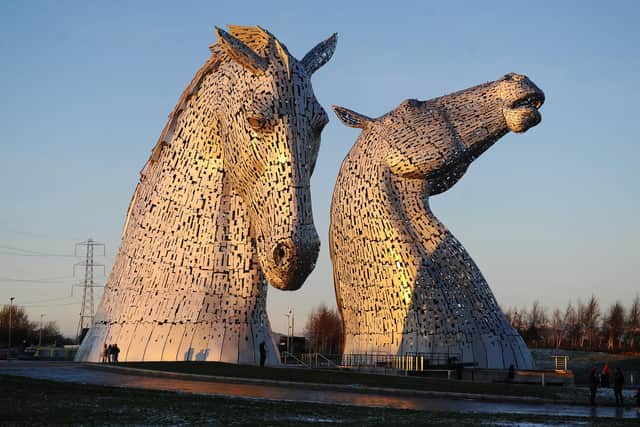 Campbell drove his car at his ex after the woman had visited the world famous Kelpies