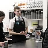 Pupils at Larbert High are learning new skills through the school's new coffee shop, Capital Coffee.  (Pic: submitted)