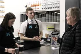 Pupils at Larbert High are learning new skills through the school's new coffee shop, Capital Coffee.  (Pic: submitted)
