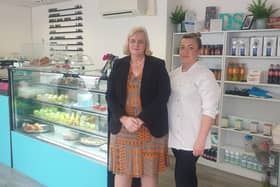 Cecil Meiklejohn, Falkirk Council leader, with Donata Varanackaite of Due Sorelle Patisserie.  (Pic: Submitted)