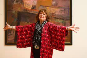 Falkirk-born Barbara Rae at the launch of her exhibition in Callendar House. Pic: Scott Louden