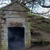 The entrance to the Callendar House Ice House.