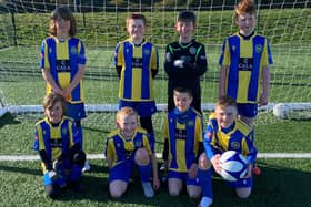 Kirkliston and South Queensferry Football Club's 2010 age group. Back row L-R - Louis Fairweather, Callan Kirk, Alfie Drake, Callum Clark. Front row L-R - Louis Squire, Eoin Moodie, Ben McCauley, Haydon King.