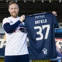 FALKIRK, SCOTLAND - FEBRUARY 06: New Falkirk signing Scott Arfield is pictured at the Falkirk Stadium, on February 06,2025, in Falkirk, Scotland. (Photo by Craig Foy / SNS Group)
