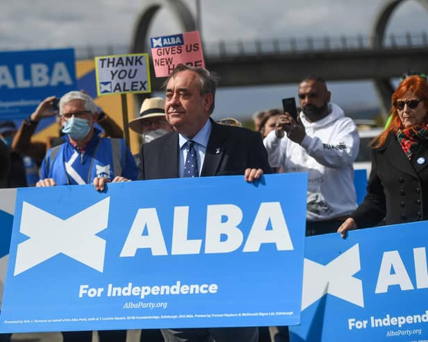 Alex Salmond was due to attend tonight's Alba Party event in Stenhousemuir