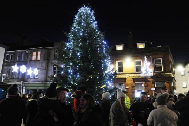 Crowds will once again gather in Bo'ness town centre this year for the Christmas light switch on event organised by BUZZness. (Pic: Alan Murray)
