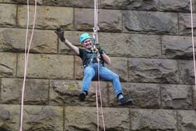 Steve Winstanley was one of 600 people who abseiled off the iconic landmark in October last year.
