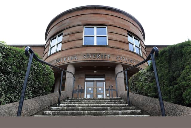 Thornton appeared from custody via video link at Falkirk Sheriff Court (Picture: Michael Gillen, National World)
