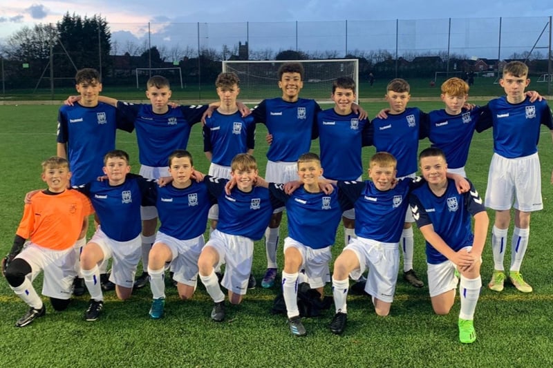 Larbert High under 14s boys football team who met Wallace High from Stirling in the final of the East Stirlingshire u14 trophy final on Tuesday