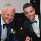 Spice Awards director Warren Paul and award ceremony host Des Clarke.  (Pic: contributed)