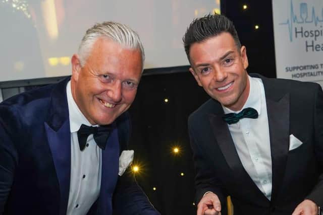 Spice Awards director Warren Paul and award ceremony host Des Clarke. (Pic: contributed)