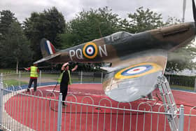 A clean up for Grangemouth's Spitfire memorial