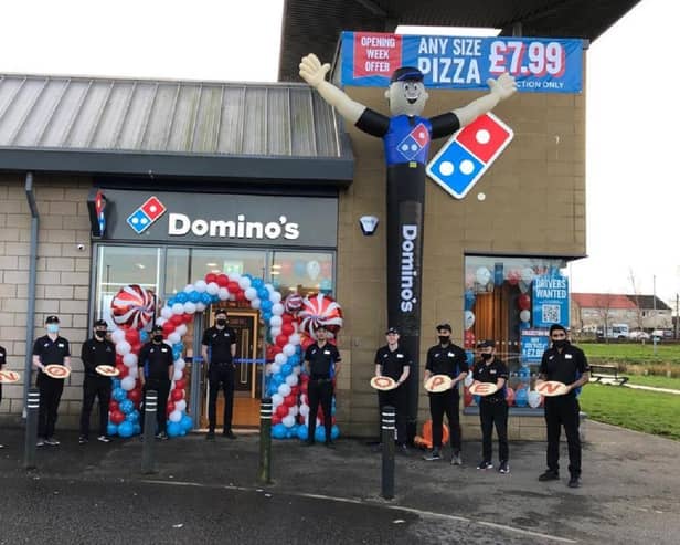 Staff launch the new Dominos in Stenhousemuir