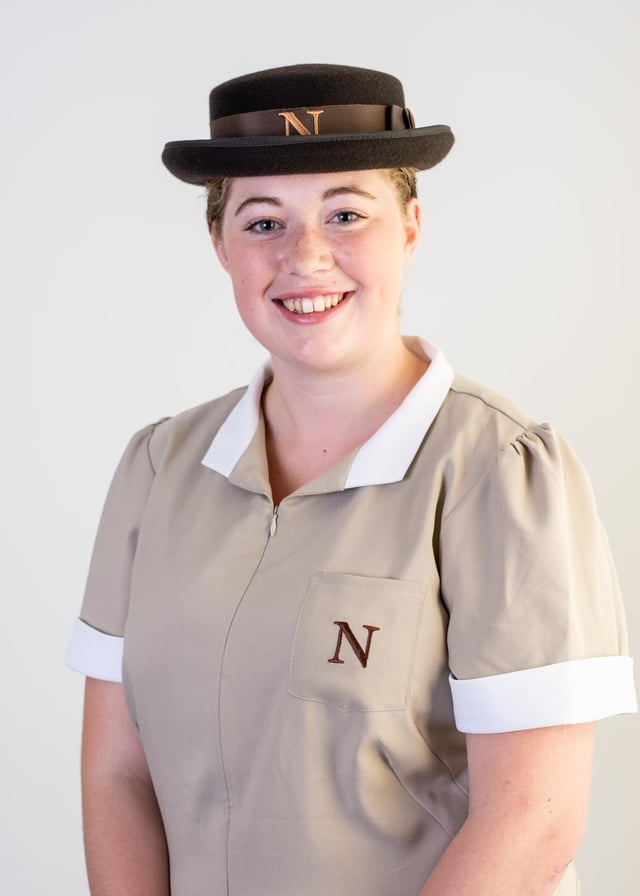 Emily Fyffe studying as a Norland nanny at Norland College
