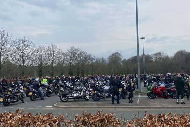 Almost 500 bikers took part in the run on Easter Sunday.