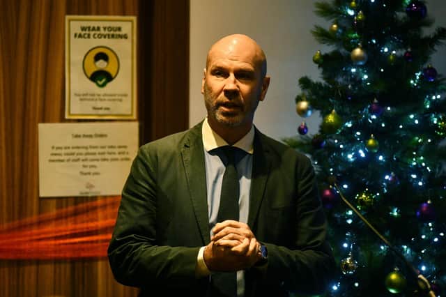 Ian Fergus speaking at the event (Pic Michael Gillen)