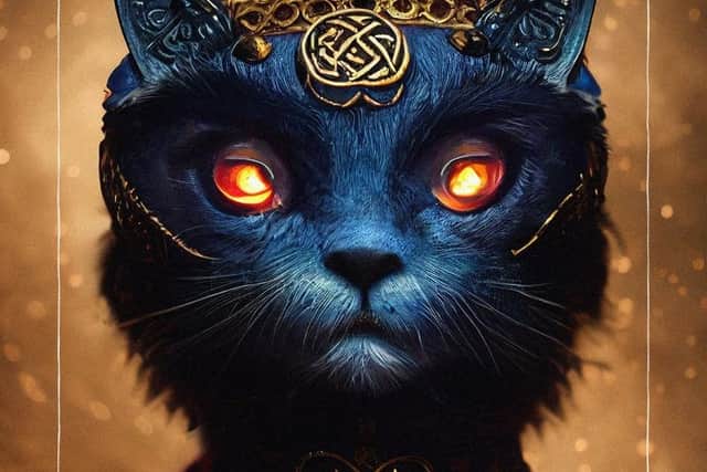 A striking image from Paul Tonner's new comic book The King o' the Cats