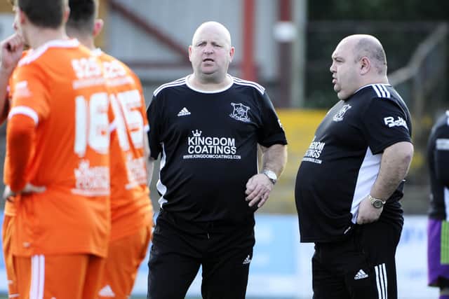 Syngenta manager Gordon Wylde on the touchline (Picture: Alan Murray)
