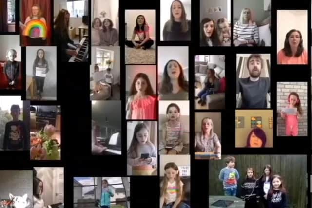 Wallacestone Primary School pupils and staff recorded themselves singing in unison to say thank you to carers amid the coronavirus pandemic